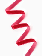 Лента бархатная, 10 мм, 18±1 м, красная №40 - Фото 2