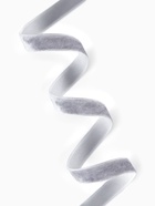 Лента бархатная, 10 мм, 18±1 м, серая №184 - Фото 2