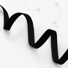 Лента бархатная, 15 мм, 18±1 м, чёрная №03 - Фото 2