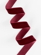 Лента бархатная, 15 мм, 18±1 м, бордовая №43 - Фото 2