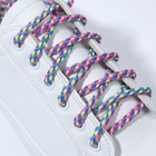 Шнурки для обуви «Плетёные», пара, круглые, d = 4 мм, 110 см, разноцветные неоновые - фото 298034504