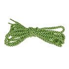 Шнурки для обуви, круглые, d = 5 мм, 110 см, пара, цвет зелёный/чёрный - Фото 3