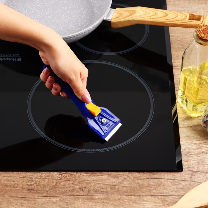 Скребок для стеклокерамики Доляна «Базис», 16 см, МИКС - Фото 1