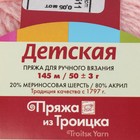 Пряжа "Детская" 20% меринос.шерсть, 80% акрил 145м/50гр (3511 амалия) - Фото 3