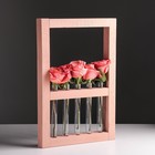 Рамка-ваза для цветов 30 х 45 см, коричневая - Фото 2