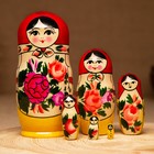 Матрёшка «Нина», красный платок, 6 кукольная, 12-14 см - фото 108349185