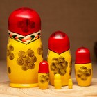 Матрёшка дерево «Нина», красный платок, 6 кукольная, 12-14 см - Фото 2