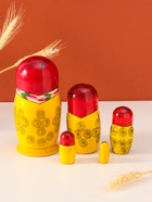 Матрёшка дерево «Нина», красный платок, 6 кукольная, 12-14 см - Фото 6