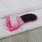 Тёрка для ног, наждачная, двусторонняя, с щёткой, цвет МИКС - Фото 1