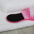 Тёрка для ног, наждачная, двусторонняя, с щёткой, цвет МИКС - Фото 3