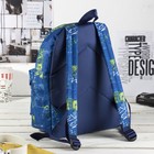 Рюкзак молодёжный, отдел на молнии, наружный карман, цвет синий - Фото 2