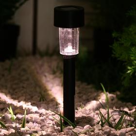 Садовый светильник на солнечной батарее «Цилиндр», 4.5 x 30 x 4.5 см, 1 LED, свечение тёплое белое