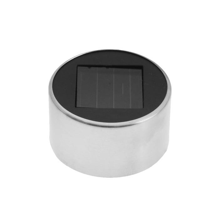 Садовый светильник на солнечной батарее «Металлический цилиндр», 4.5 × 30 × 4.5 см, 1 LED, свечение белое - фото 1899603057