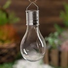 Садовый светильник на солнечной батарее «Лампочка», 8 × 14 × 8 см, 5 LED, свечение белое - Фото 3