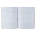Тетрадь 96 листов в клетку "Кожаный стиль", обложка мелованный картон, тиснение "лён", МИКС - Фото 2