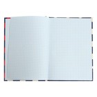 Записная книжка А5, 80 листов "Круги на синем фоне", твёрдая обложка, глянцевая ламинация - Фото 3
