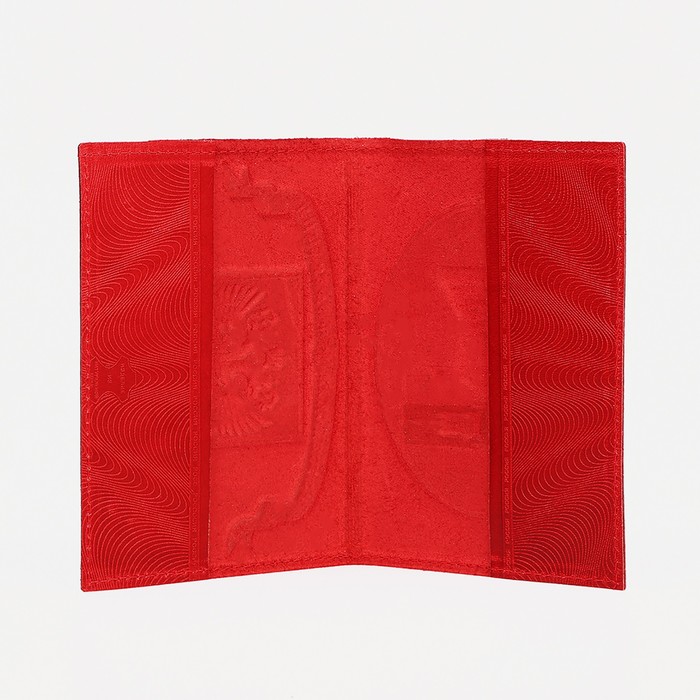 Обложка для паспорта, герб+ кремль, цвет красный - фото 1908383237