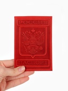 Обложка для паспорта, герб+ кремль, красная - Фото 4