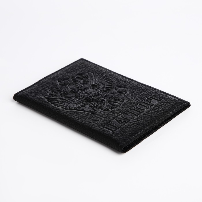 Обложка для паспорта, цвет чёрный - фото 1889272698