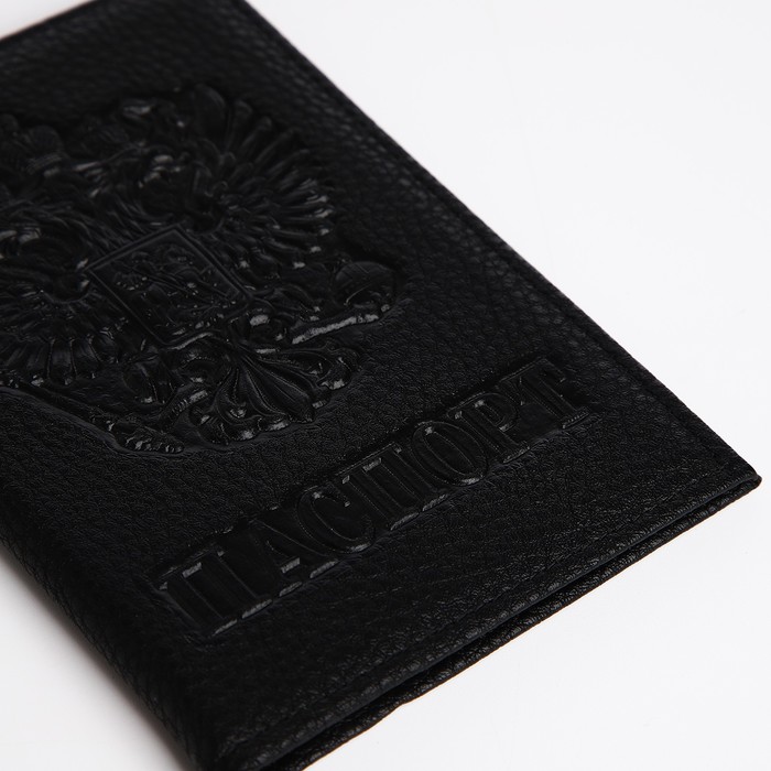 Обложка для паспорта, цвет чёрный - фото 1908383248