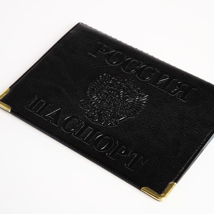 Обложка для паспорта, цвет чёрный - фото 1889272721
