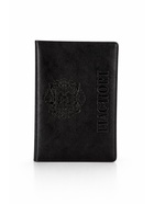 Обложка для паспорта, пвх, чёрная (комплект 2 шт) - фото 65481283