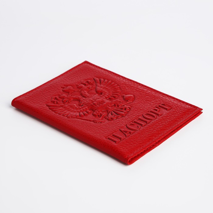 Обложка для паспорта, герб, цвет красный - фото 1908383275