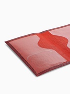 Обложка для паспорта, натуральная кожа, тиснение фольгой, крокодил, бордовая - Фото 7