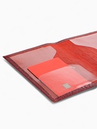 Обложка для паспорта, натуральная кожа, тиснение фольгой, крокодил, бордовая - Фото 8