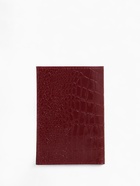 Обложка для паспорта, натуральная кожа, тиснение фольгой, крокодил, бордовая - Фото 9