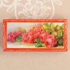 Шкатулка - купюрница «Розы», красная, 8,5×17 см, лаковая миниатюра - Фото 2