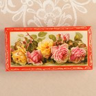 Шкатулка - купюрница «Розы», красная, 8,5×17 см, лаковая миниатюра - фото 9774215