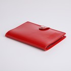 Обложка для паспорта на кнопке, цвет алый - фото 20822934