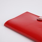 Обложка для паспорта на кнопке, цвет алый - фото 23392049