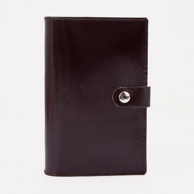 Обложка для паспорта на клапане, цвет коричневый