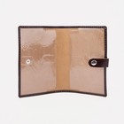 Обложка для паспорта на клапане, цвет коричневый - Фото 3