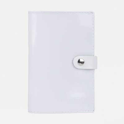 Обложка для паспорта на клапане, цвет белый