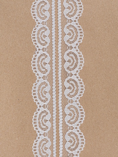 Кружево капроновое, 23 мм, 10±1 м, белое
