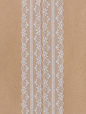 Кружево капроновое, 35 мм ? 10±1 м, белое (комплект 2 шт)