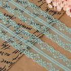 Кружево капроновое, 40 мм × 10 ± 1 м, цвет мятный - Фото 2