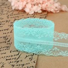 Кружево капроновое, 40 мм × 10 ± 1 м, цвет мятный - Фото 3