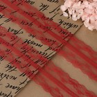 Кружево капроновое, 35 мм, 10±1 м, цвет красный - Фото 2