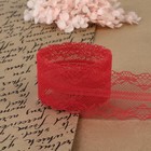 Кружево капроновое, 35 мм, 10±1 м, цвет красный - Фото 3