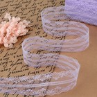 Кружево капроновое, 35 мм, 10±1 м, цвет сиреневый - Фото 1