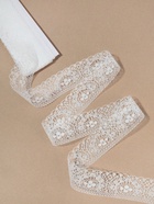 Кружево капроновое, 35 мм, 10±1 м, белое - Фото 2