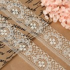 Кружево капроновое, 40 мм × 10 ± 1 м, цвет молочный - Фото 2