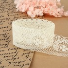 Кружево капроновое, 40 мм × 10 ± 1 м, цвет молочный - Фото 3