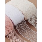 Кружево капроновое, 35 мм, 10±1 м, цвет персиковый - Фото 3