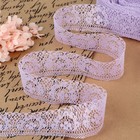 Кружево капроновое, 35 мм, 10±1 м, цвет сиреневый - Фото 1