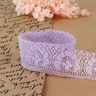 Кружево капроновое, 35 мм, 10±1 м, цвет сиреневый - Фото 3